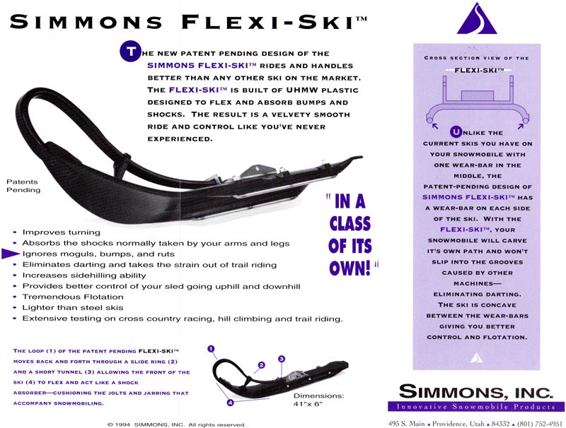 1993 Simmons Flex-Ski flyer